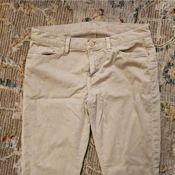 7 for all mankind skinny micro cords sz 32 with 27" inseam. Has zippers on sides - Picture 6 of 7